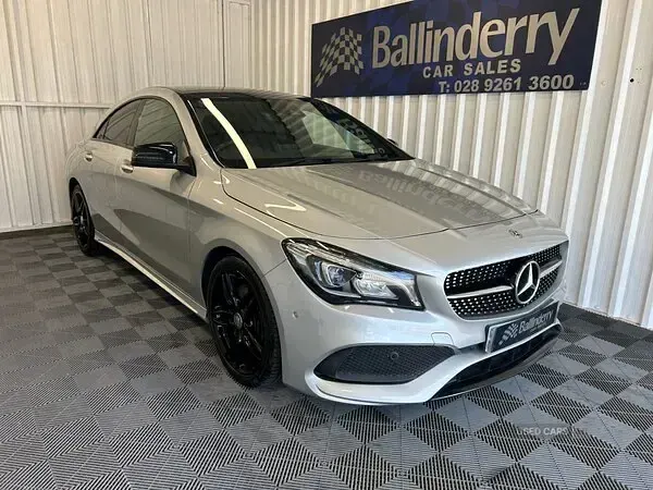 Used Mercedes CLA220 AMG line 177 HP (130 kW) 2018 Silver Coupe