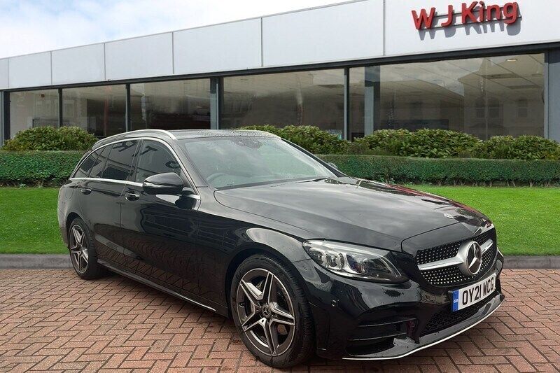 Black Used 2021 Mercedes C200 AMG line Estate | £19,495 (Fair price) - Image 1/3