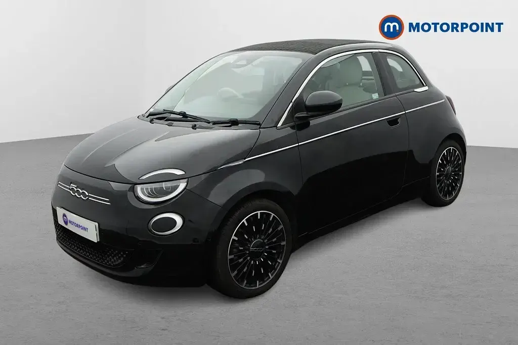 Used Fiat 500e La Prima 86 kW (118 HP) 2022 Black Cabriolet