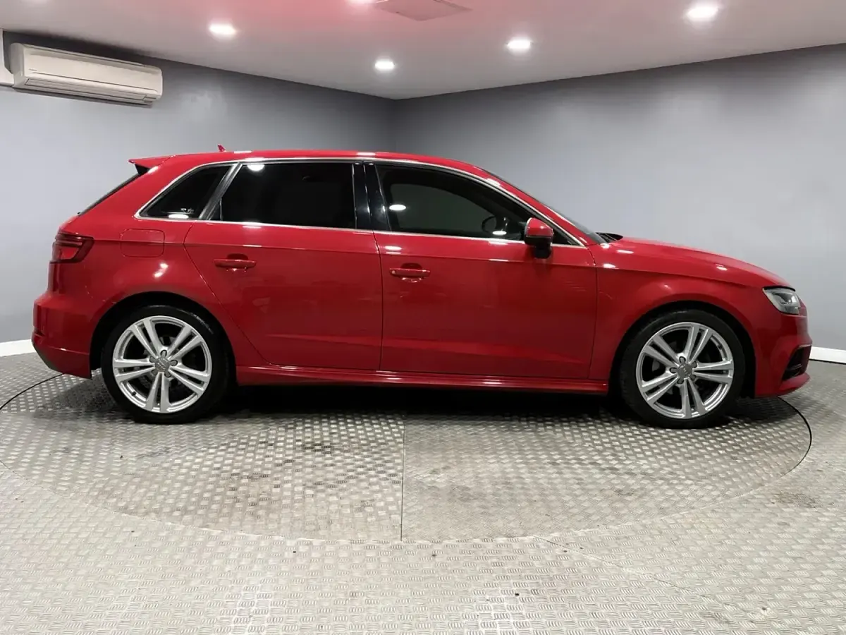 Used Audi A3 S-Line 150 HP (110 kW) 2018 Red Sedan