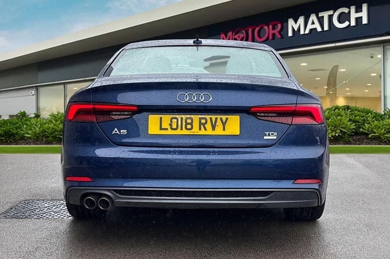 Used Audi A5 S-Line 190 HP (139 kW) 2018 Blue Coupe
