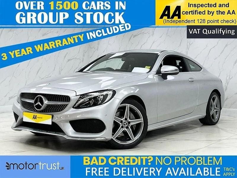 Silver Used 2017 Mercedes C220 AMG line Coupe | £17,595 (Fair price) - Image 1/2