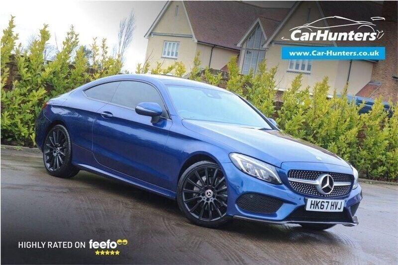 Blue Used 2018 Mercedes C200 AMG line Coupe | £14,995 (Fair price) - Image 1/4