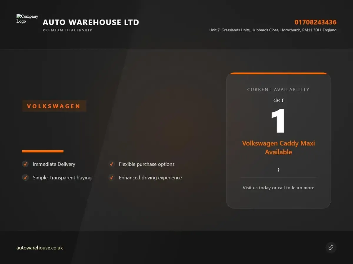 Used VW Caddy Maxi Startline 102 HP (75 kW) 2016 Blue MPV
