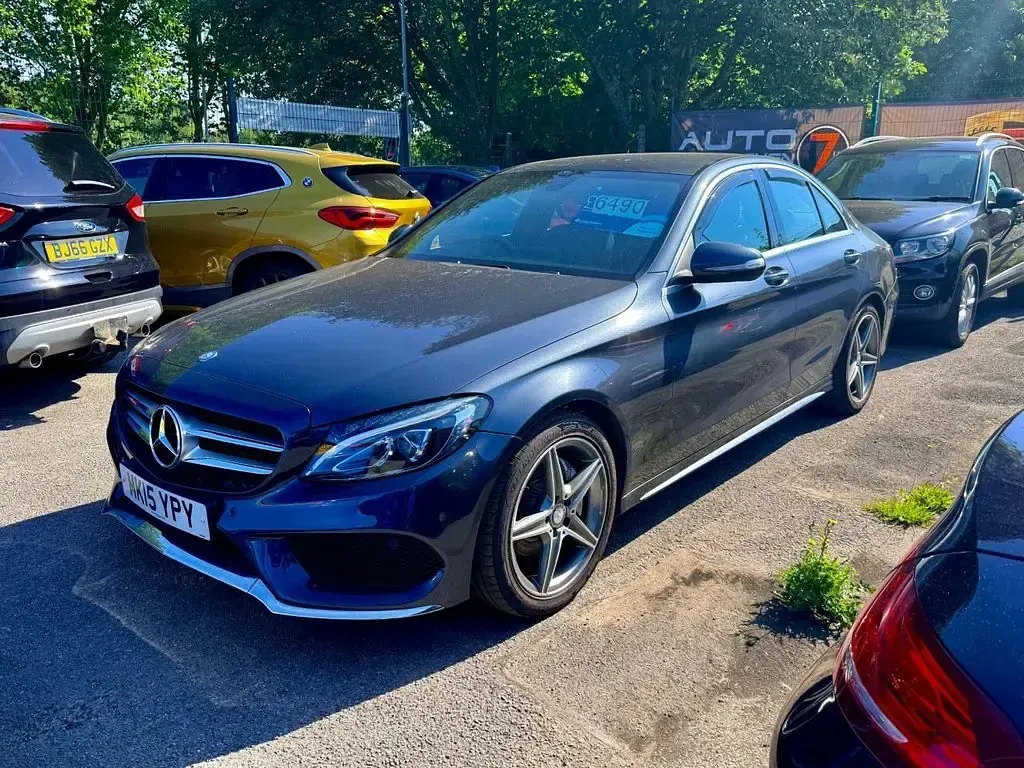 Used Mercedes C200 AMG line 136 HP (100 kW) 2015 Grey Sedan