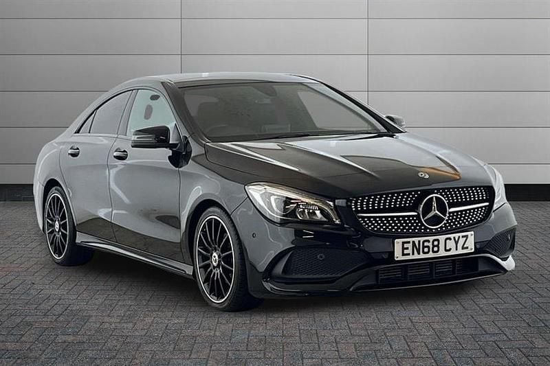 Cosmos black Used 2018 Mercedes CLA200 AMG line Sedan | £16,490 (Fair price) - Image 1/4