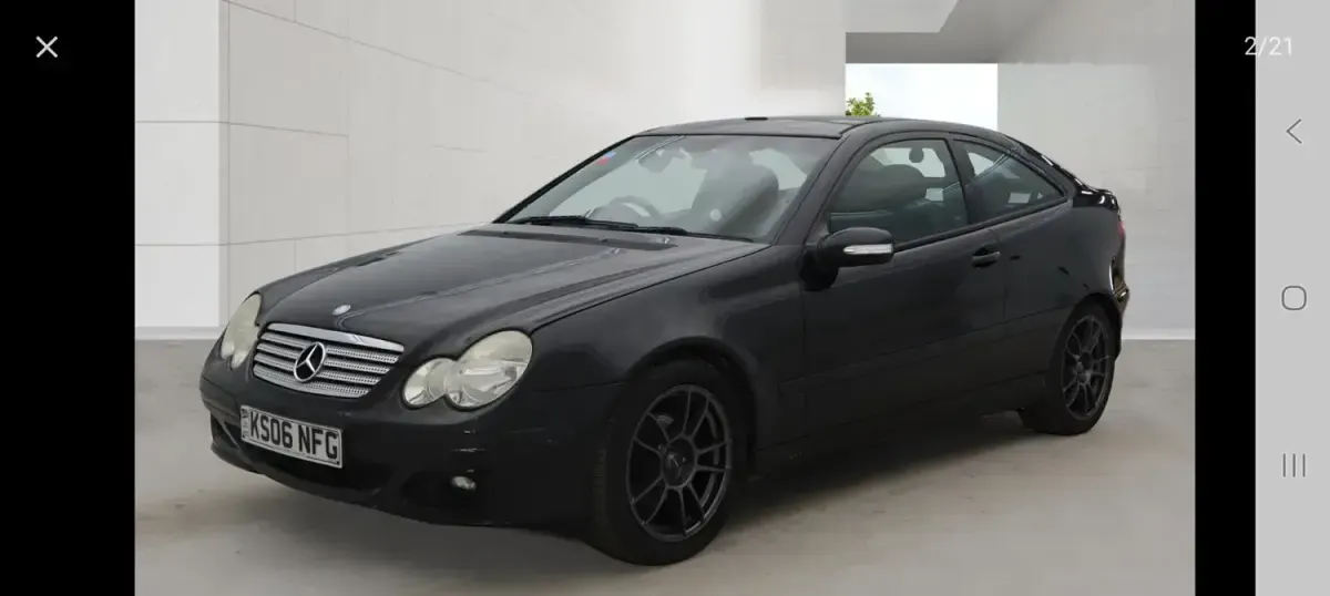 Begagnad Mercedes C180 SE 2006 Svart Sportkupé