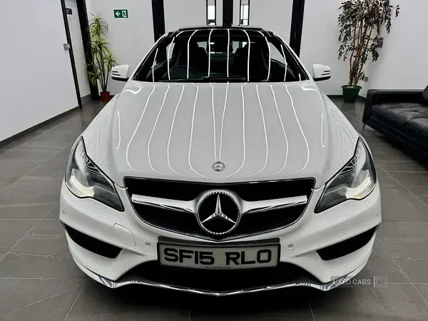 Used Mercedes E220 AMG line 174 HP (127 kW) 2015 White Coupe
