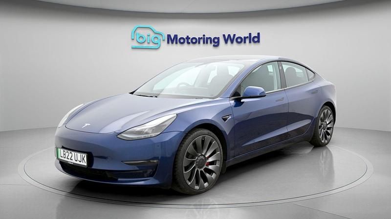 Used Tesla Model 3 Performance 461 kW (627 HP) 2022 Blue Sedan