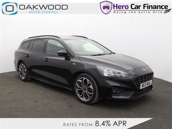 Black Used 2021 Ford Focus ST-Line X Estate | £15,313 (Fair price) - Image 1/1