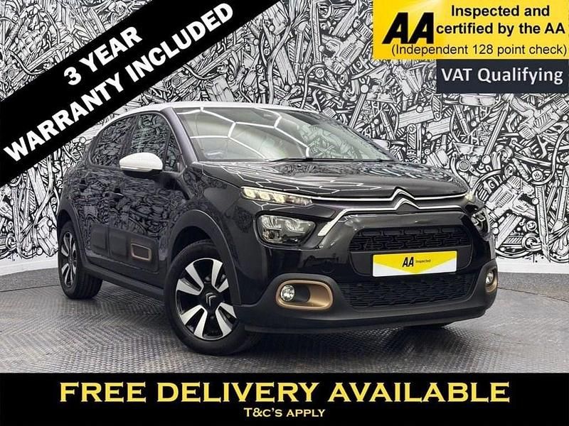 Black Used 2023 Citroën C3 PureTech Hatchback | £12,095 (Fair price) - Image 1/2