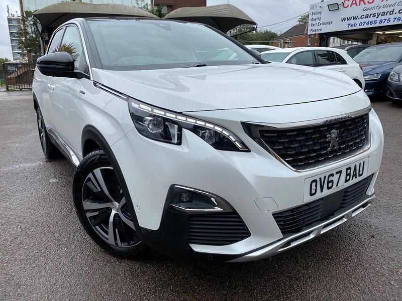 White Used 2017 Peugeot 3008 GT-line Hatchback | £12,199 (Fair price) - Image 1/4