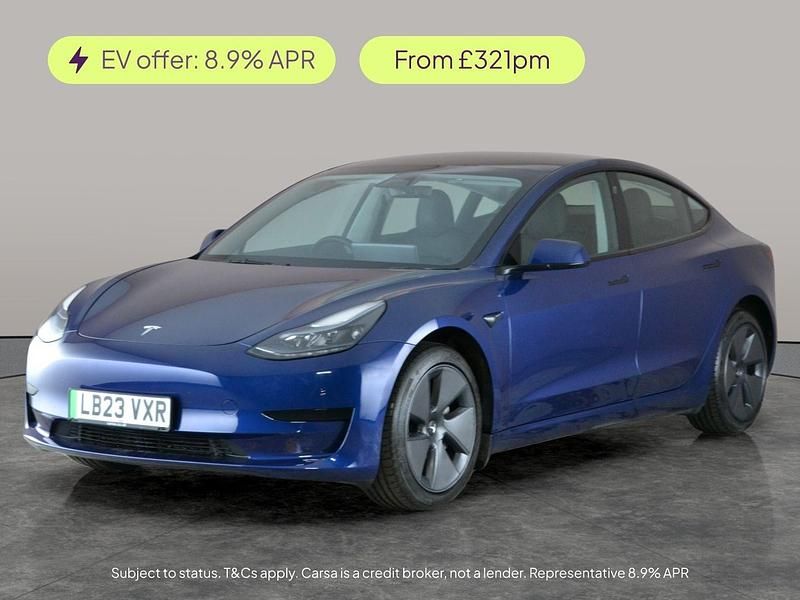 Blue Used 2023 Tesla Model 3 RWD Sedan | £18,463 (Fair price) - Image 1/2