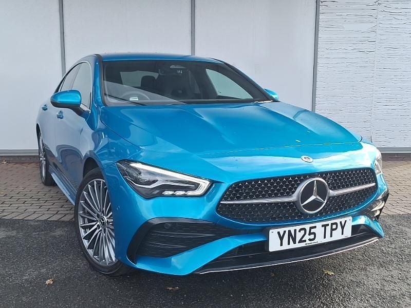 Blue Used 2025 Mercedes CLA250e AMG Line Premium Sedan | £29,498 (A bit pricey) - Image 1/4