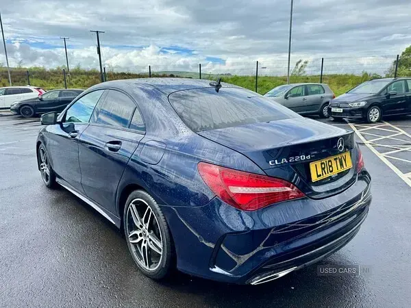 Used Mercedes CLA220 AMG line 177 HP (130 kW) 2018 Blue Sedan