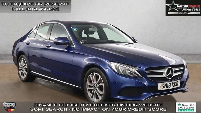 Blue Used 2018 Mercedes C200 Sedan | £11,240 (Good price) - Image 1/4