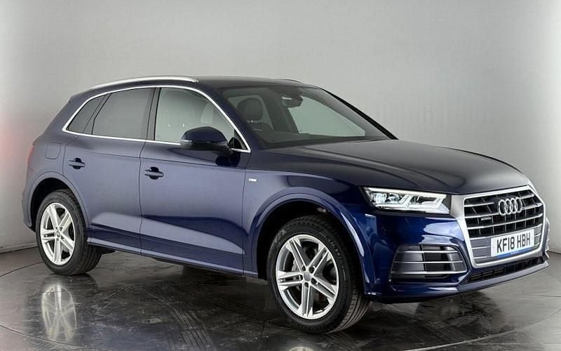 Blue Used 2018 Audi Q5 S-Line SUV | £21,950 (Good price) - Image 1/3