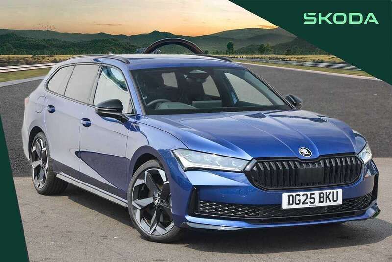 Blue New 2025 Skoda Superb SportLine Estate | £43,995 - Image 1/4
