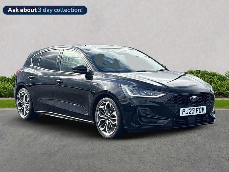 Black Used 2023 Ford Focus ST-Line X Hatchback | £17,072 (Fair price) - Image 1/4