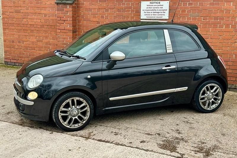 Used Fiat 500 69 HP (50 kW) 2009 Black Cabriolet
