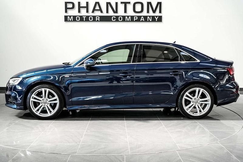 Used Audi A3 S-line plus 150 HP (110 kW) 2017 Blue Sedan