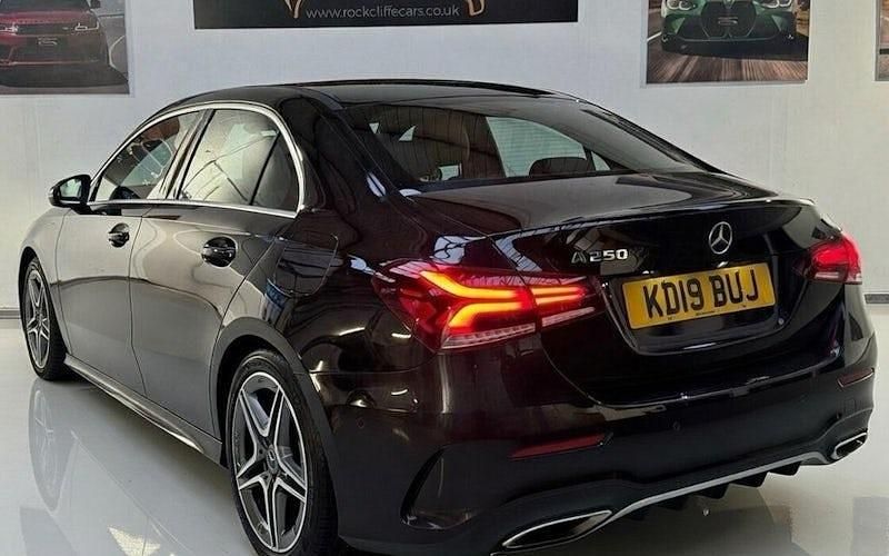 Used Mercedes A250 AMG line 224 HP (164 kW) 2019 Black Sedan
