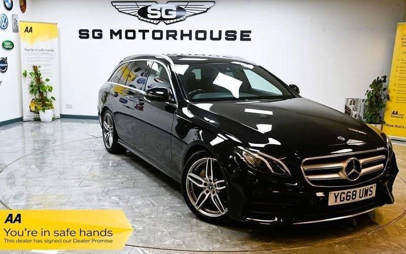 Black Used 2018 Mercedes E220 AMG line Estate | £18,495 (Good price) - Image 1/4