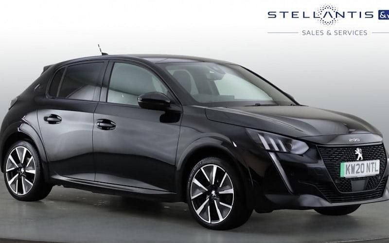 Black Used 2020 Peugeot e-208 GT-line Hatchback | £11,594 (Fair price) - Image 1/4