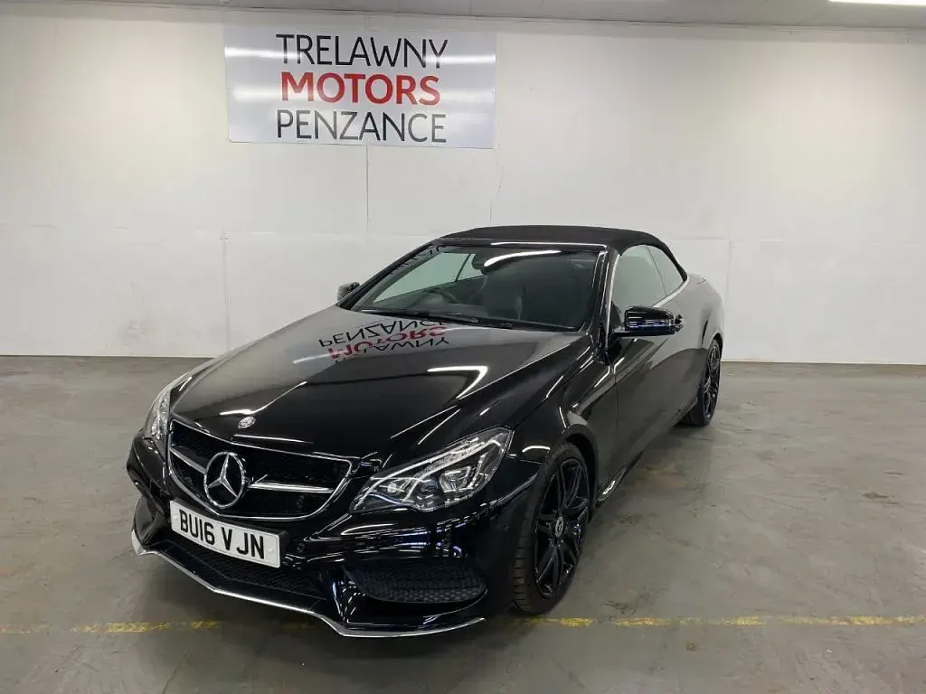 Used Mercedes E220 AMG line 2016 Black Cabriolet