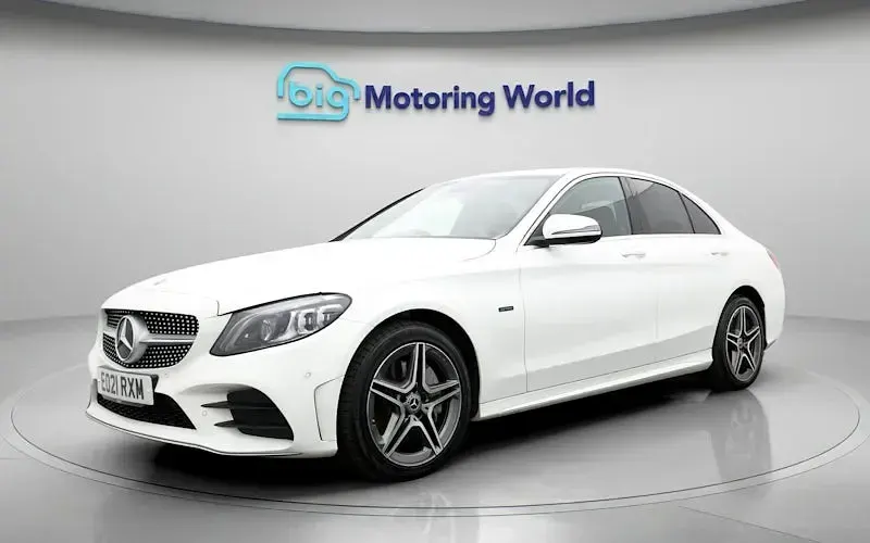 Used Mercedes C300e AMG line 320 HP (235 kW) 2021 White Sedan