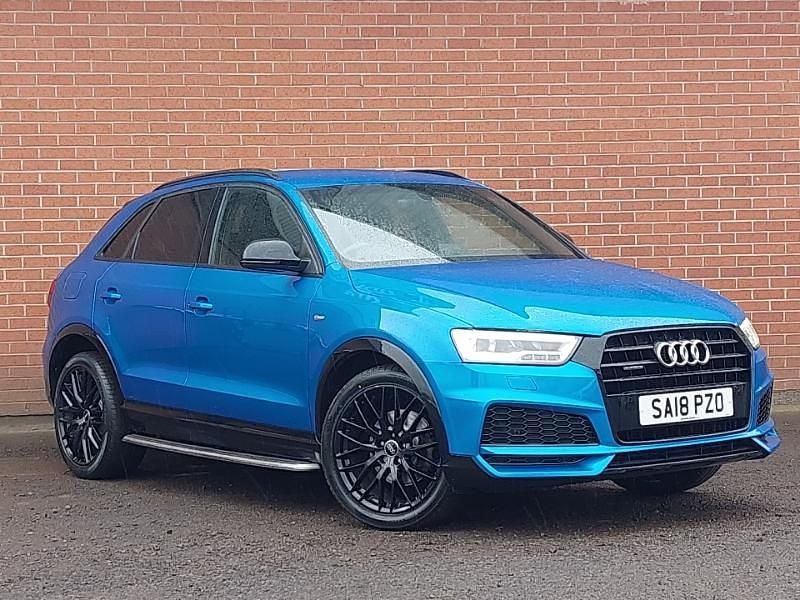 Begagnad Audi Q3 Black Edition 150 HK (110 kW) 2018 Blå SUV