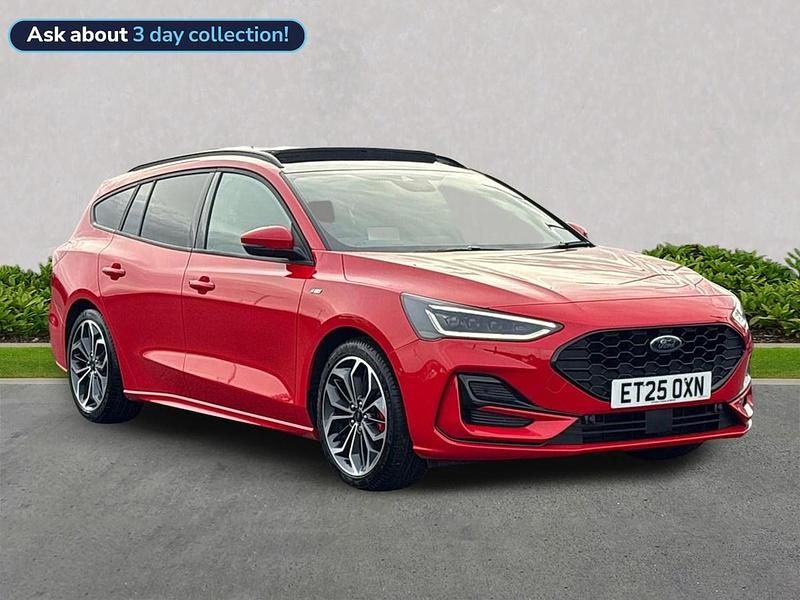 Red Used 2025 Ford Focus ST-Line X Estate | £23,494 (A bit pricey) - Image 1/2