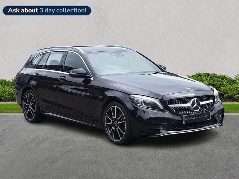 Black Used 2019 Mercedes C220 AMG Line Premium Estate | £14,731 (Fair price) - Image 1/4