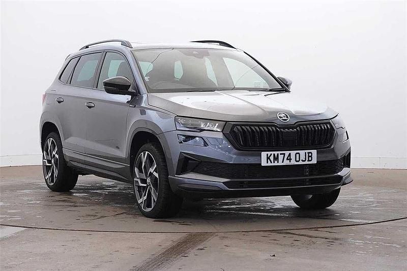 Graphite grey metallic Used 2024 Skoda Karoq SportLine SUV | £27,995 (Fair price) - Image 1/4