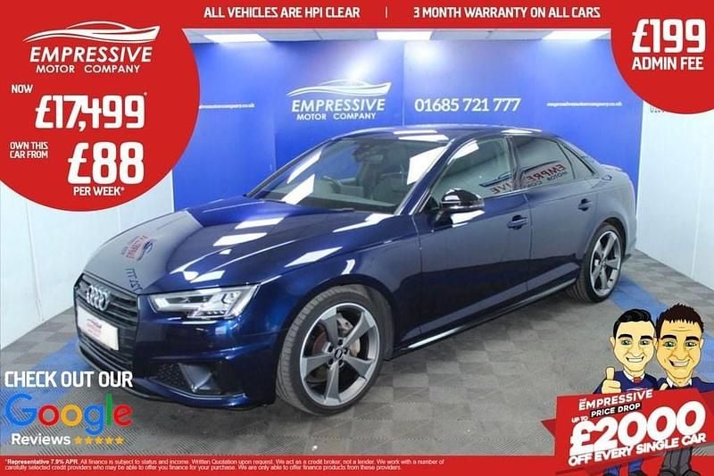 Blue Used 2019 Audi A4 Black Edition Sedan | £17,499 (Fair price) - Image 1/4