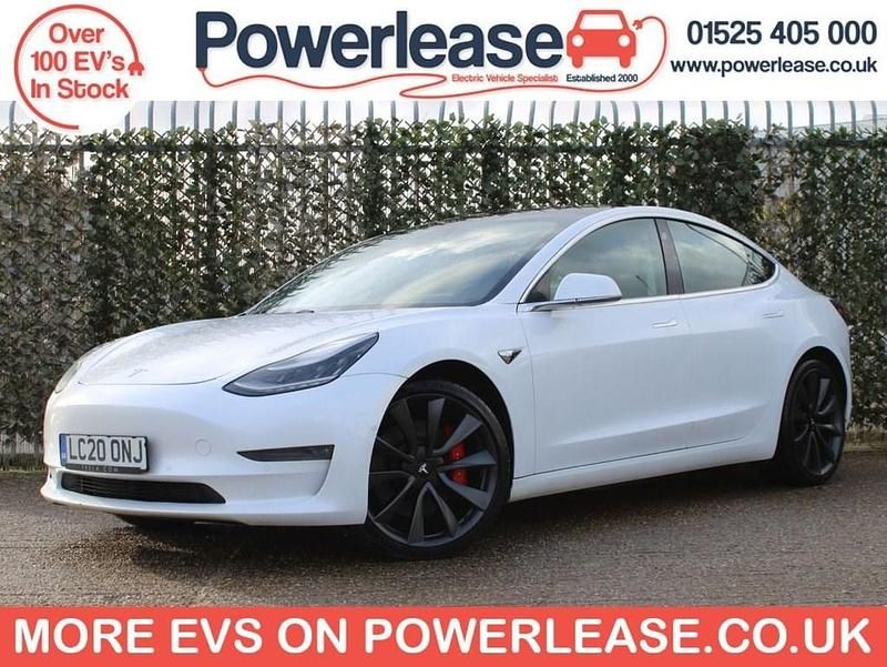 White Used 2020 Tesla Model 3 Performance Sedan | £13,744 (Good price) - Image 1/4