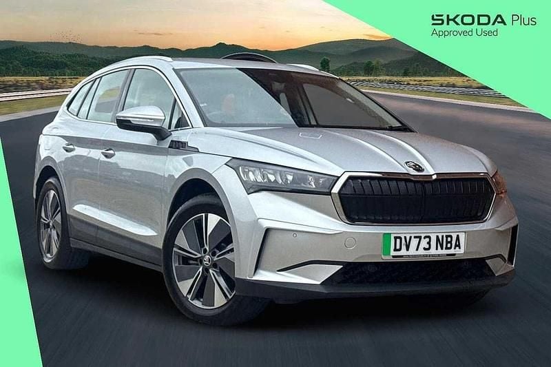 Brilliant silver metallic Used 2023 Skoda Enyaq iV ecoSuite SUV | £24,500 (Fair price) - Image 1/4