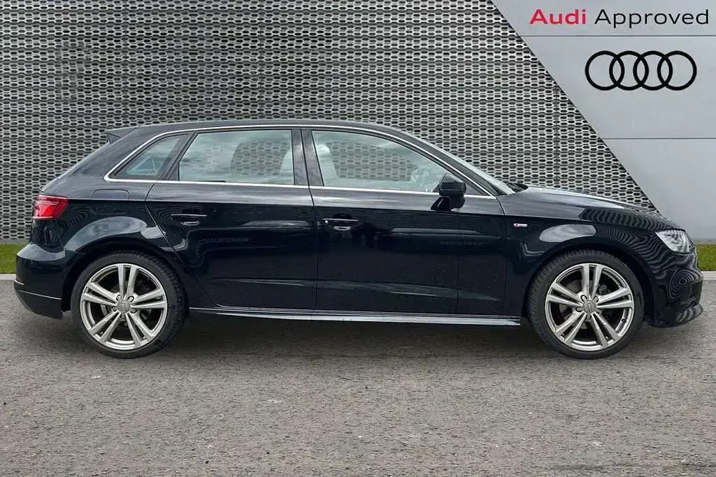 Used Audi A3 S-Line 113 HP (83 kW) 2019 Black Sedan