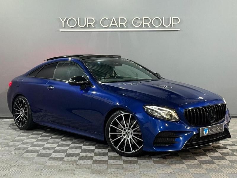 Used Mercedes E220 AMG line 2019 Blue Coupe