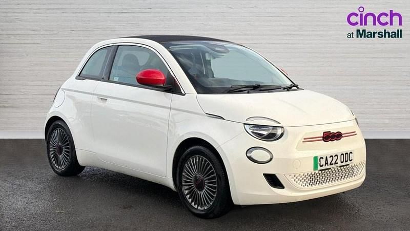 White Used 2022 Fiat 500e Red Cabriolet | £13,732 (Good price) - Image 1/4