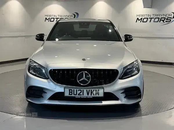 Used Mercedes C220 AMG line 194 HP (142 kW) 2021 Silver Sedan
