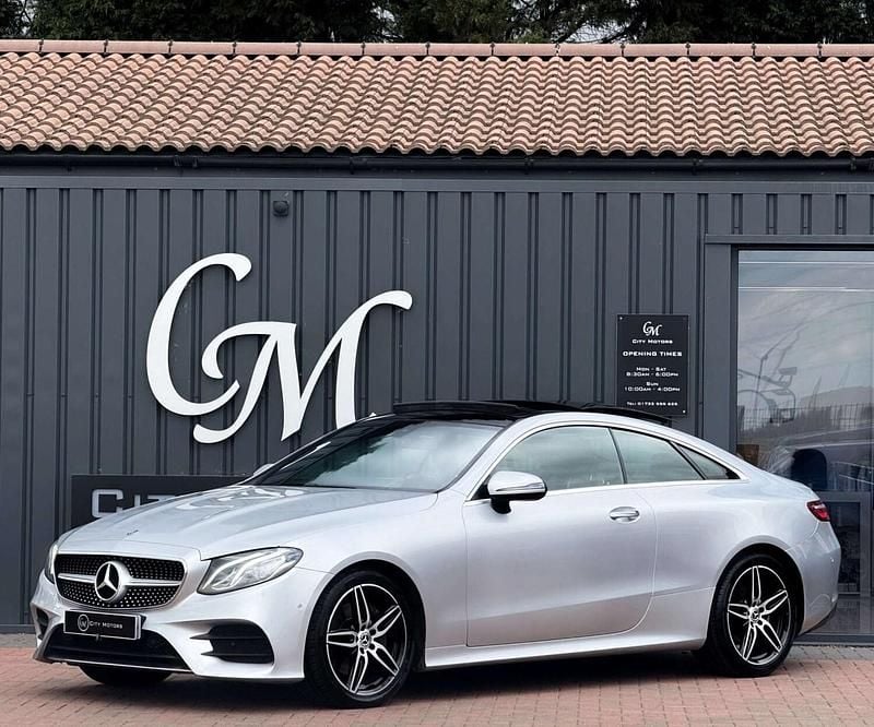 Used Mercedes E220 AMG Line Premium 194 HP (142 kW) 2017 Silver Coupe
