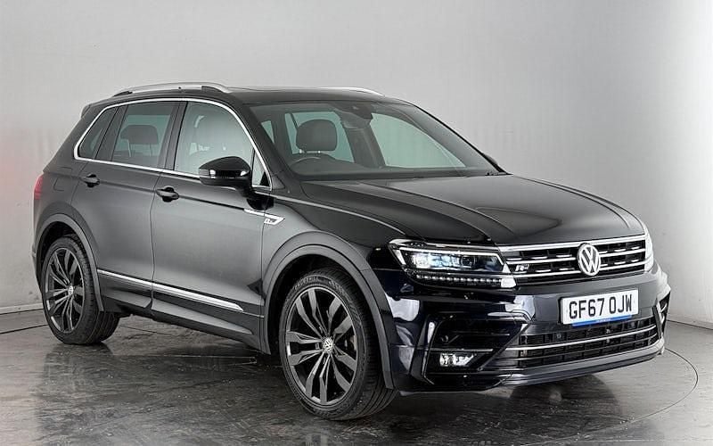 Black Used 2017 VW Tiguan R-line SUV | £19,050 (Good price) - Image 1/3
