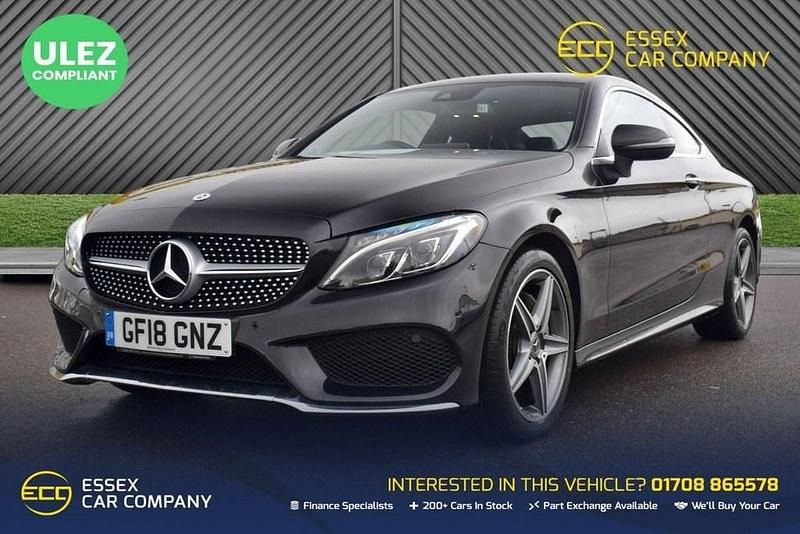 Used Mercedes C200 AMG line 184 HP (135 kW) 2018 Black Coupe