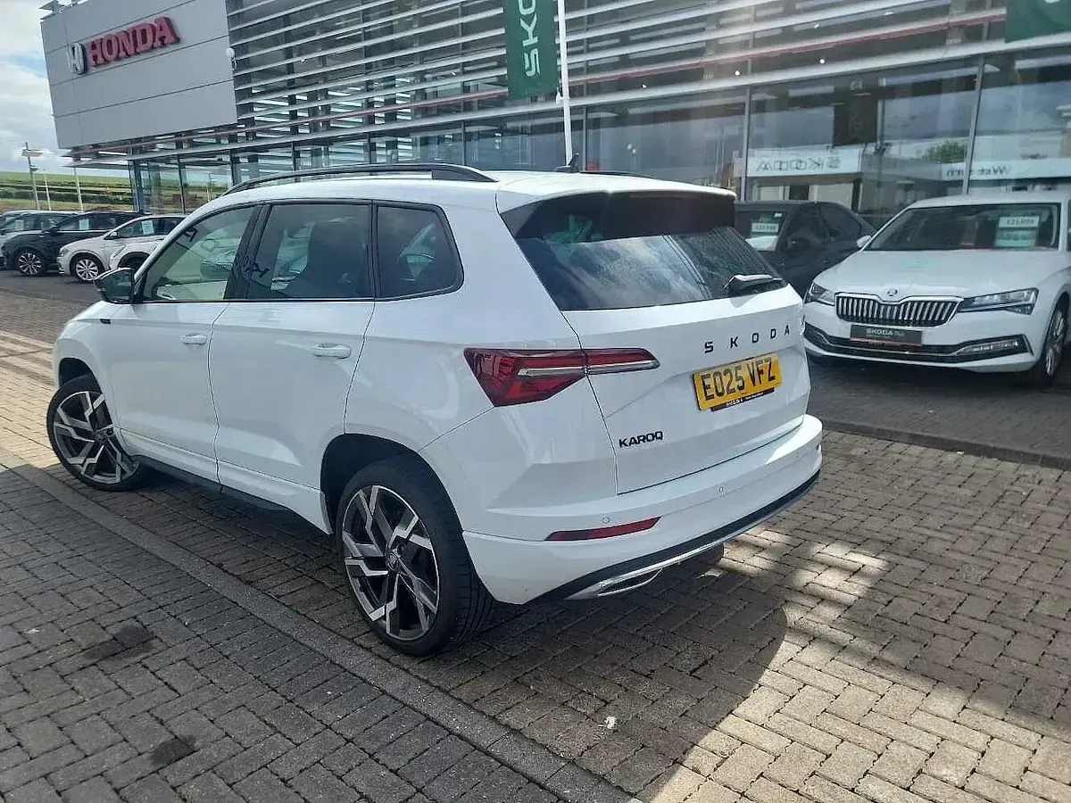 Used Skoda Karoq SportLine 110 HP (80 kW) 2025 Moon white metallic SUV