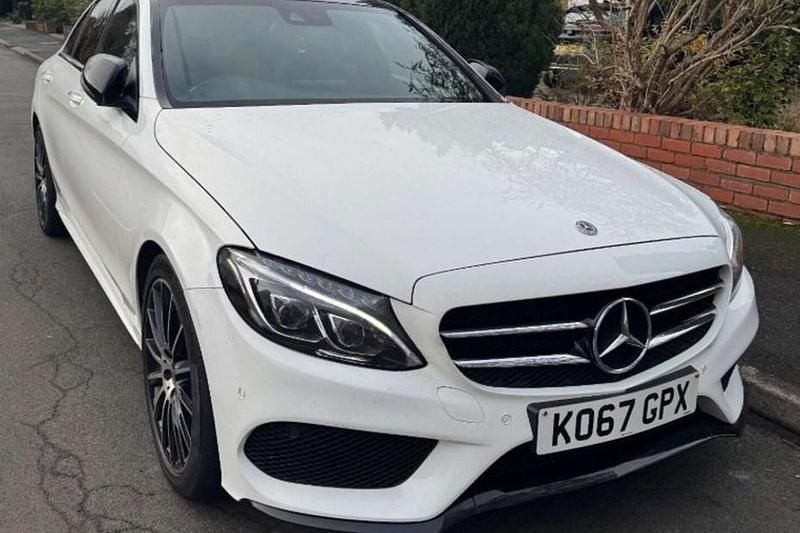 White Used 2018 Mercedes C220 AMG Line Premium Plus Sedan | £15,395 (Fair price) - Image 1/1
