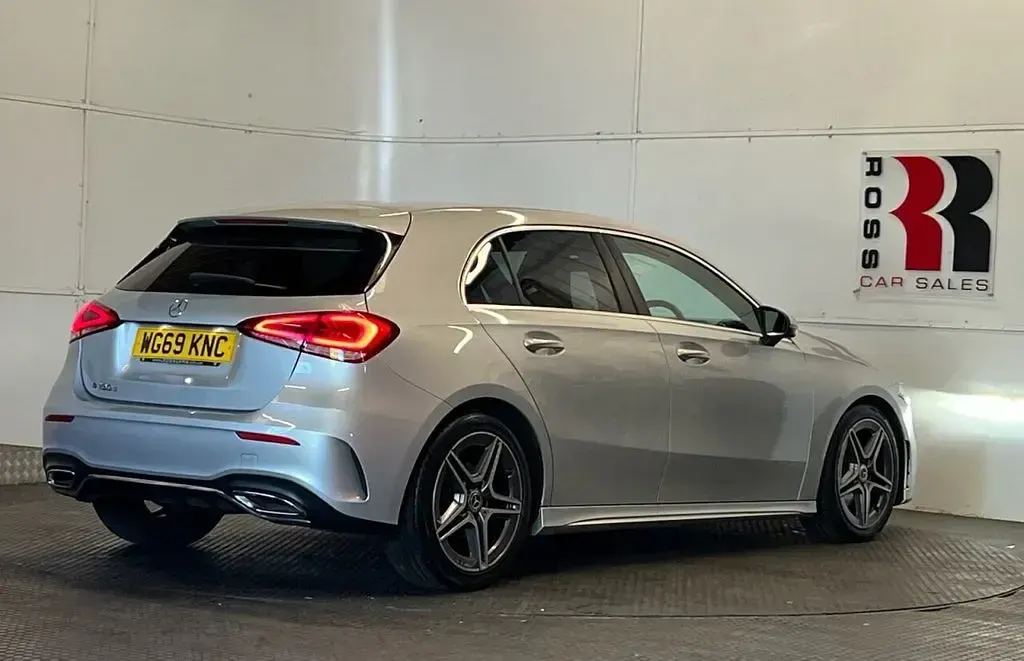 Used Mercedes A180 AMG line 116 HP (85 kW) 2019 Silver Hatchback