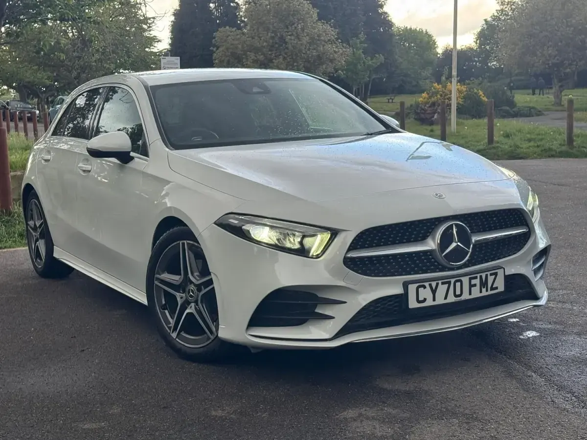 Used Mercedes A200 AMG line 2021 White Hatchback