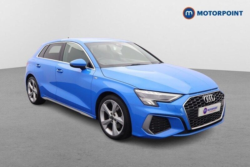 Blue Used 2021 Audi A3 S-Line Hatchback | £18,049 (Fair price) - Image 1/4