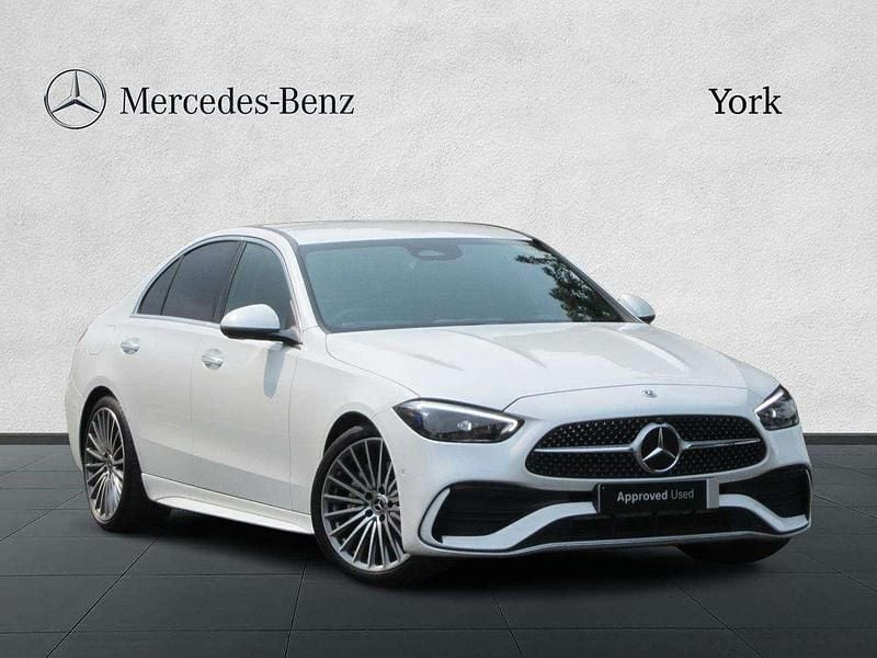 White Used 2023 Mercedes C220 AMG Line Premium Sedan | £31,100 (Fair price) - Image 1/4